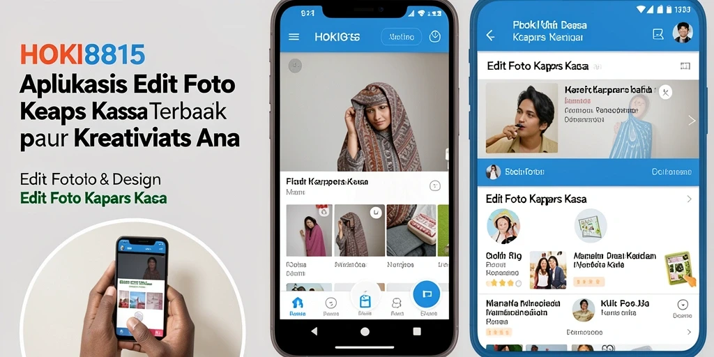 Tampilan antarmuka HOKI8815 dengan berbagai fitur edit foto kertas kaca.