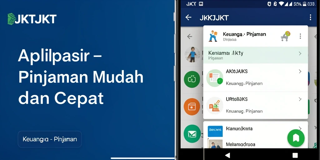 Antarmuka JKTJKT menampilkan proses pinjaman yang mudah dan intuitif.