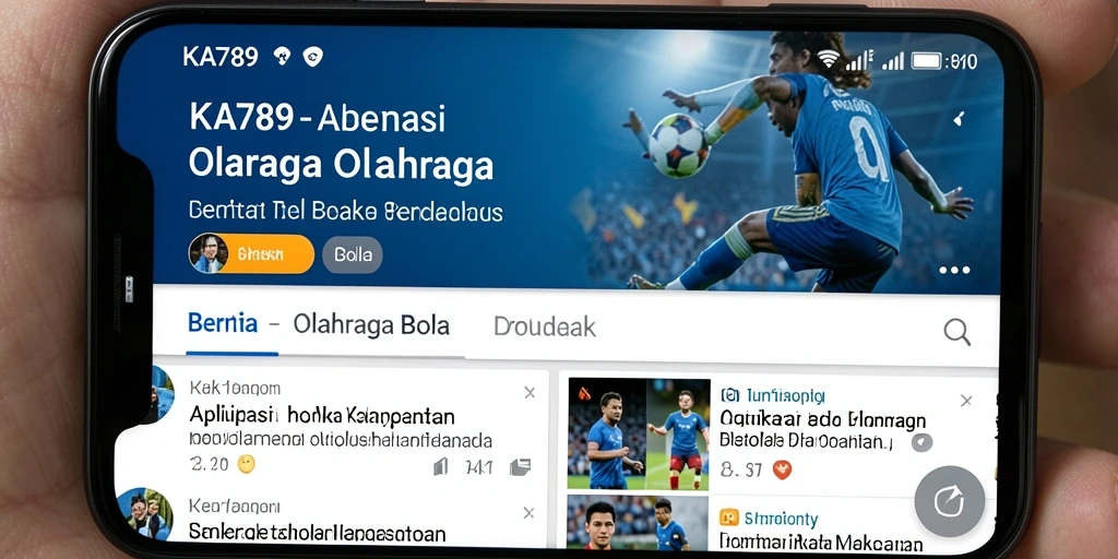 Antarmuka KA789 menampilkan informasi sepak bola terkini dengan jelas.