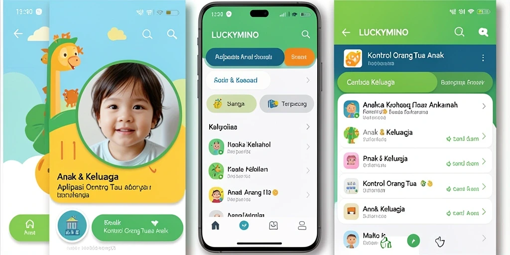 Tampilan antarmuka LUCKYMINO yang intuitif dan informatif.