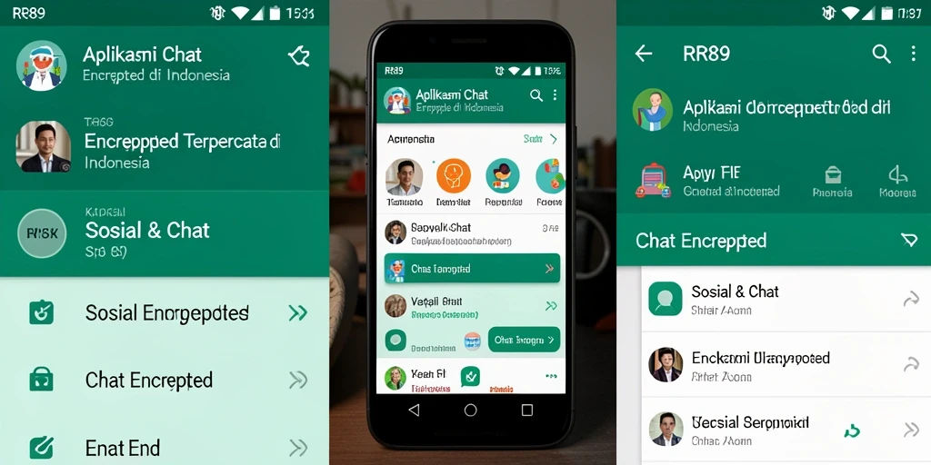 Tampilan antarmuka RR89 yang modern dan fungsional untuk Chat Encrypted.